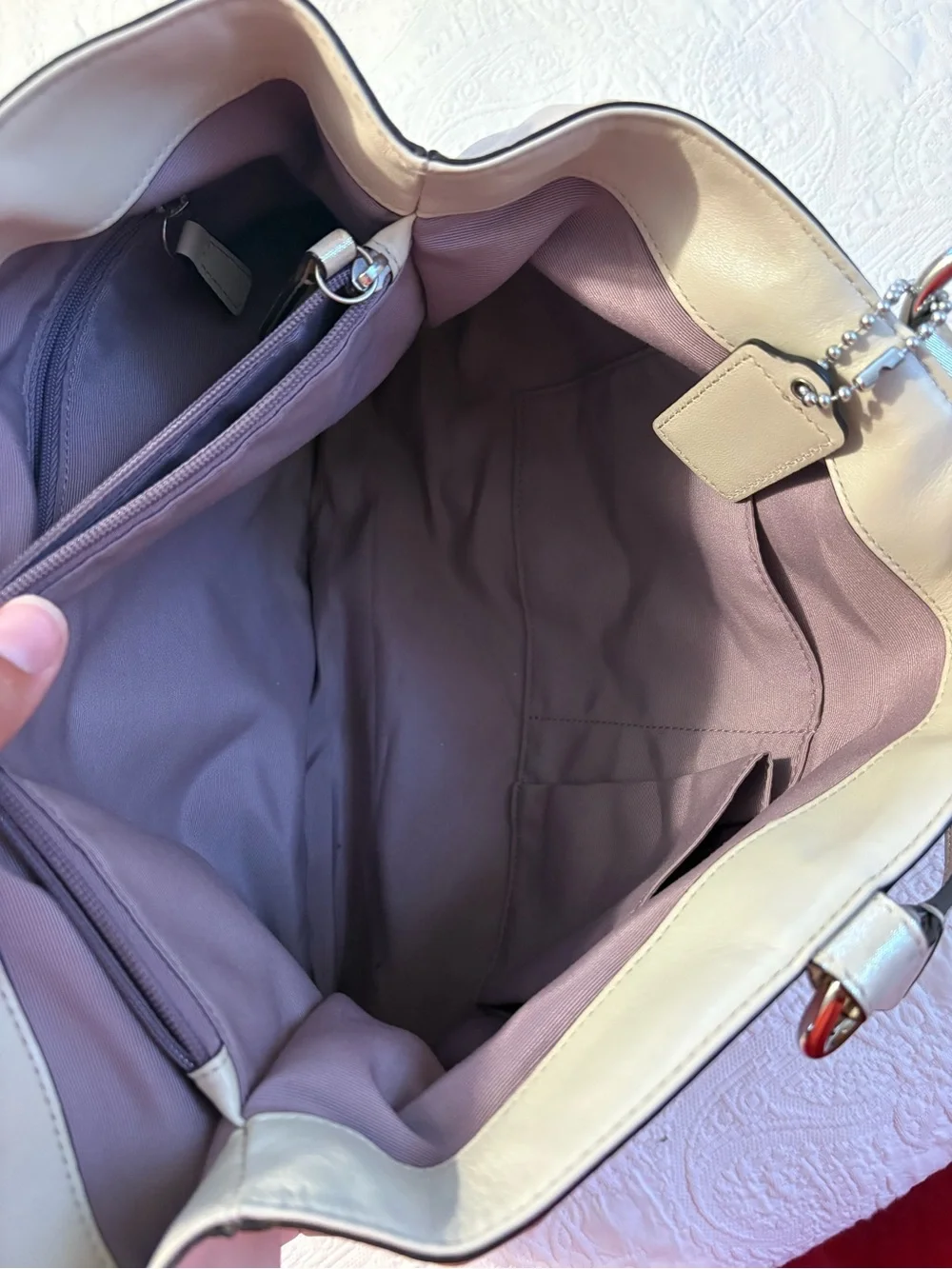 Coach satchel pearlescent